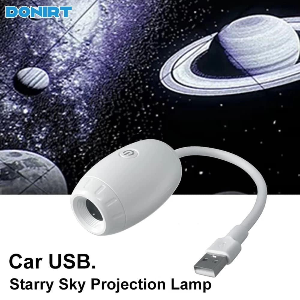 USB Car Atmosphere Projector Light - LED Starry Galaxy Interior Light — image 1