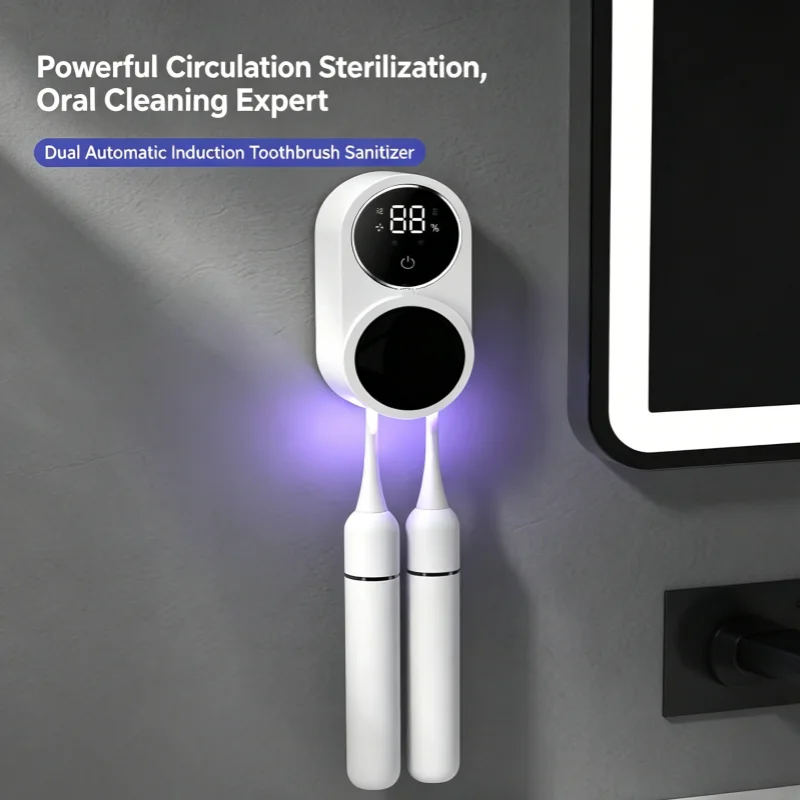 Mini Portable UV Toothbrush Sterilizer Case with Charge Display — image 1