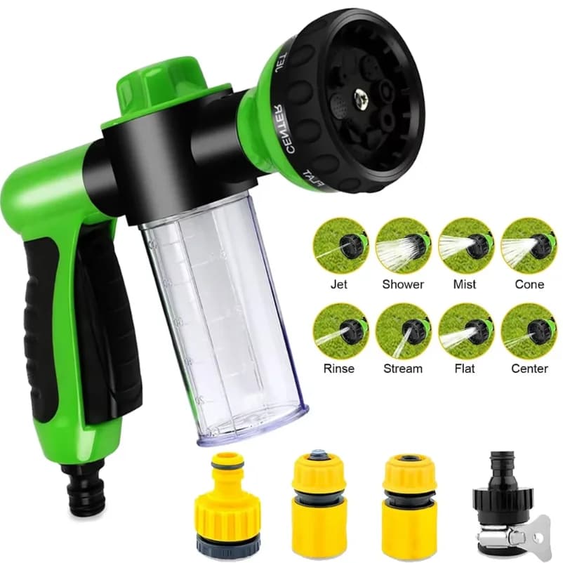 DOG SHOWER SPRAYER 8 IN 1 PET BATH CLEANING CAT DOG SHOWER GUN HIGH-PRESSURE HOSE NOZZLE FOAM GARDEN CAR ANIMAL DOG WASH TOOL — image 1
