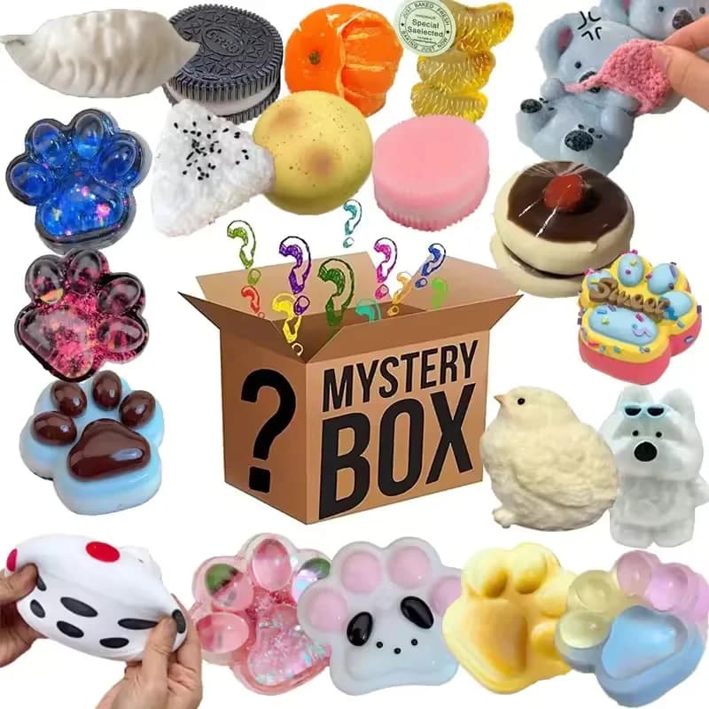 Blind Box Mystery Kawaii Cat Paw Mochi Squishy — image 1